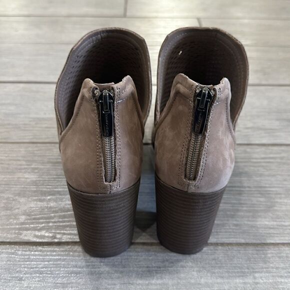 Vince Camuto Katnina Perforated Nubuck Open Toe Booties - Picture 8 of 10